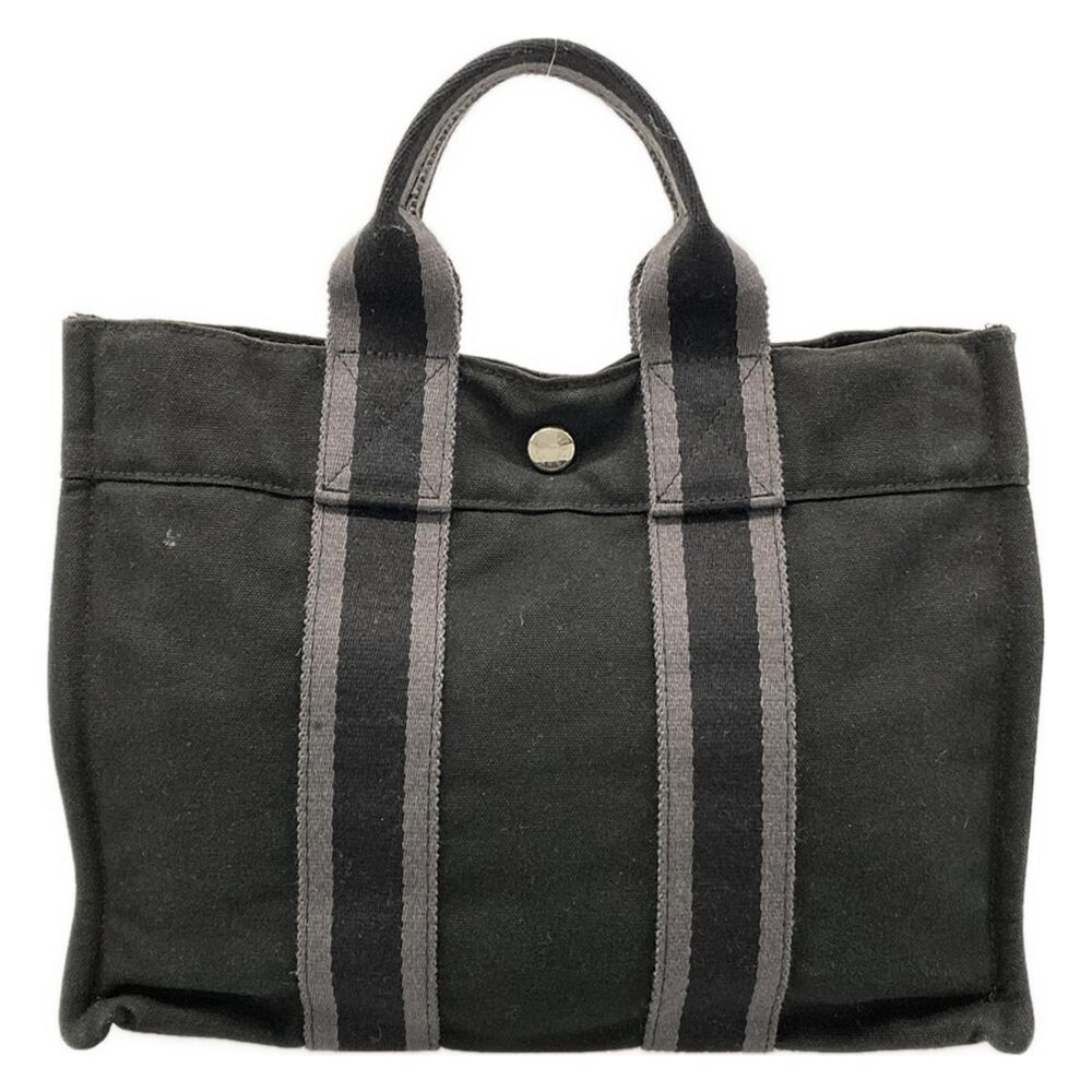 Hermès Fourre Tout Tote PM Tote Bag Black Dark Gray
